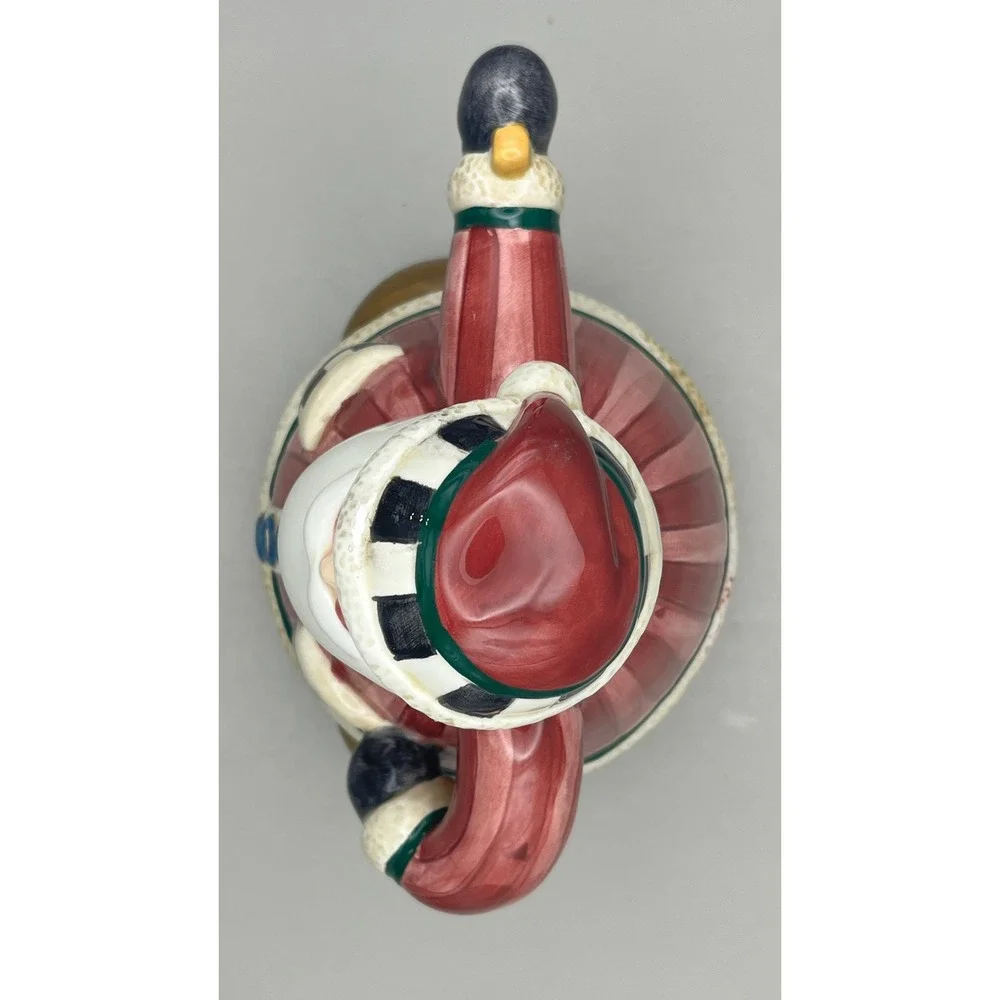 Debbie Mumm Sakura Santa Claus‎ Teapot Ceramic Christmas Holiday Decor 6.5
